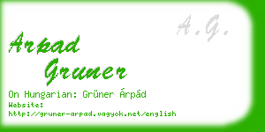 arpad gruner business card